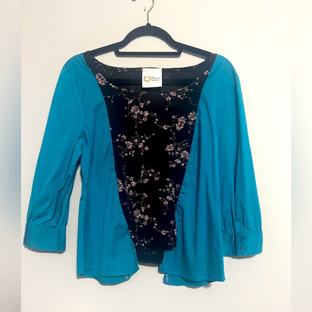 Black and blue Top | Medium | The Morgan Factory